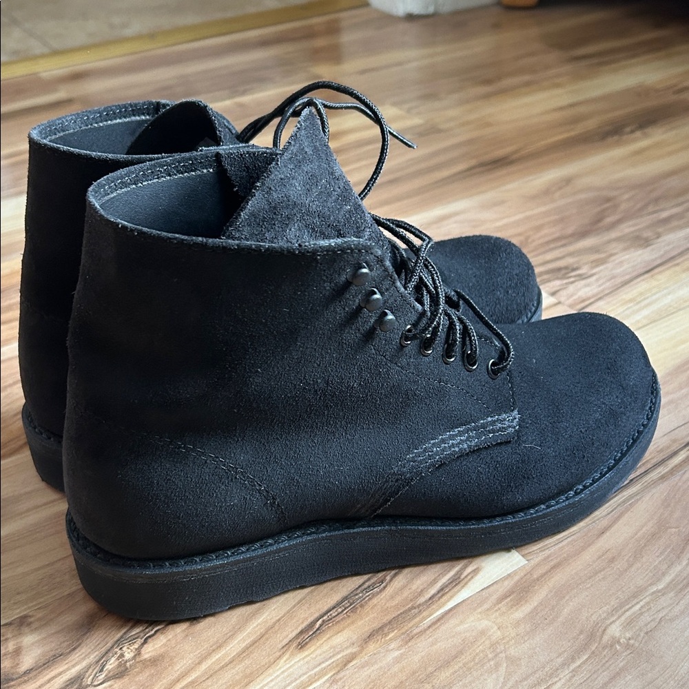 Red Wing 1989 Men's Black Rough Out Suede Boots Limited Edition United Arrows - Picture 3 of 8